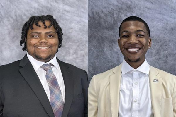 (from left) Kyson Small and Jonathan Reed Jr. have been selected as UNO’s 4th cohort of Reginald F. Lewis Scholars.