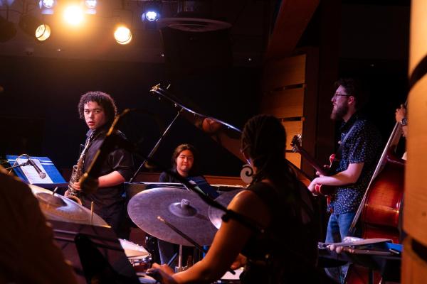 Jazz musicians perform during Jazz at the Sandbar