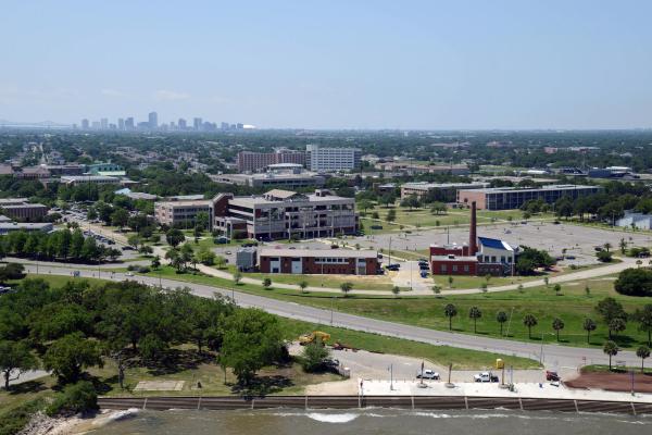 Aerial photo of UNO campus