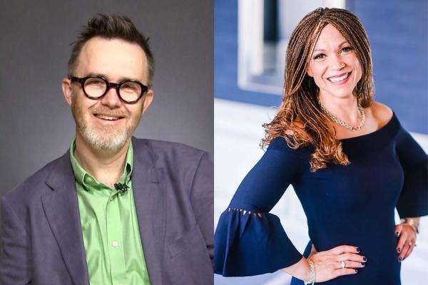 Rod Dreher (left) and Melissa Harris-Perry will visit the University of New Orleans March 14 for a discussion about the future of political discourse.