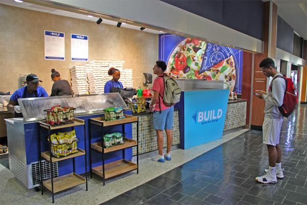 BUILD Pizza, which offers customizable, personal pizzas, is now operating in the University Center. It is one of many new campus dining options in the works. 