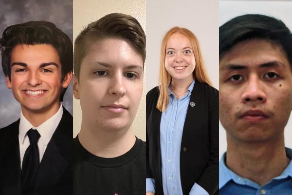 University of New Orleans engineering students selected to receive American Bureau of Shipping scholarship are (from left): Gerard Gerarve III, Mara E. Kramer, Abigail J. Blink and Nhan Tran. 
